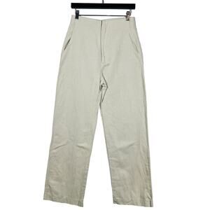 NEW! Zara Linen Wide Leg Trouser Career Casual Taupe Pant Pants - S